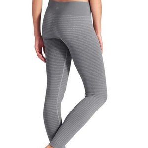 Athleta grey/silver striped athletic leggings S